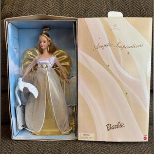 Vintage 1999 Mattel Gold Angelic Inspirations Barbie Doll #24984 New in Box